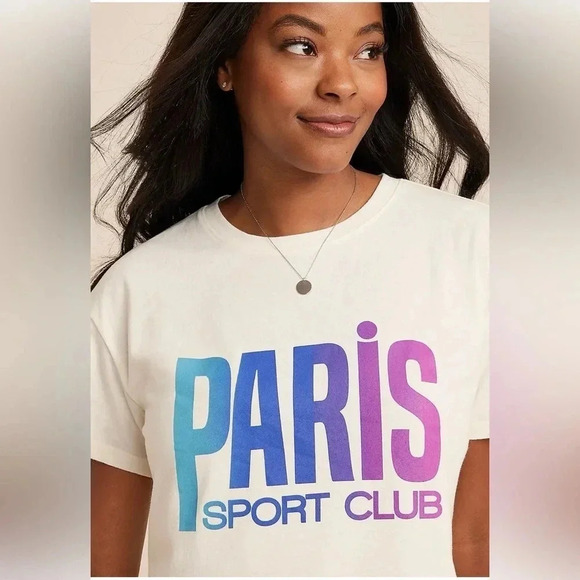 Maurices Tops - Paris Sport Club Graphic Tee, Size Medium